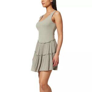 Sleeveless Tiered dress with shorts built in - Seagrass
